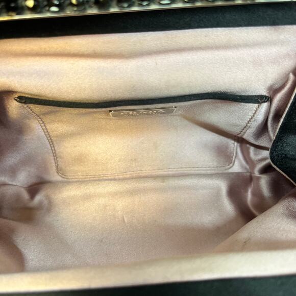 PRADA Crystal Satin Evening Clutch TS4009 - Picture 9 of 10